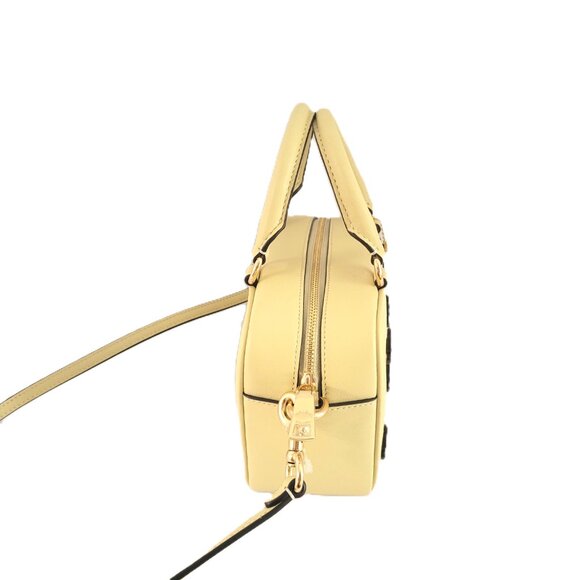 Coach CAJ99 Satchel Crossbody Floral Applique Small Handbag Moonlight Leather - Picture 5 of 6